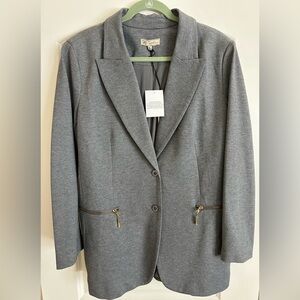 Diane Gilman grey blazer.